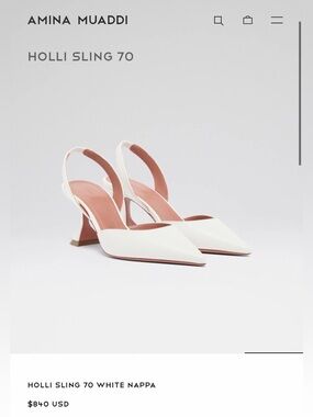 AMINA MUADDI Holli 70 leather slingback pumps